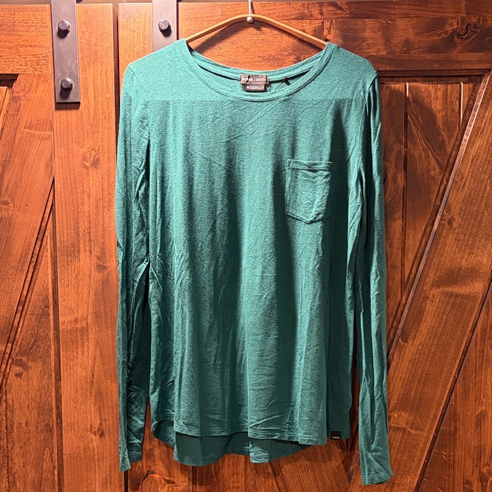 Prana Teal Long Sleeve Women's Top
